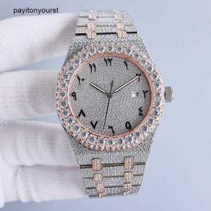 Romaxs İzle Diamond Watches El Yapımı Elmaslar Mens Otomatik Mekanik 42mm Diamondseddded Steel 904L Safir Bayanlar Business Wristwatch Montre De Luxe R