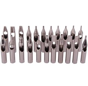 High Quality 22PCS 304 Stainless Steel Tattoo Tips Kit Tattoo Nozzle Tips Mix Set For s Accessories4292112