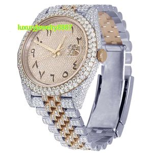 Anpassad isad VVS GRA Certified Studded Moissanite Brand Mechanical Watch