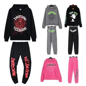 Designer hoodie sp5der unga thug 555555 Trapstar män kvinnor hoodie högkvalitativ skumtryck spindel web grafisk rosa tröjor y2k pullovers s-2xl