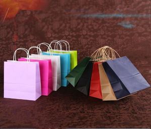 8Quotx475quotx10quot Brown Kraft Paper Bags Shopping Merchandise PASS Party Present Craft Bags Hela 1719393