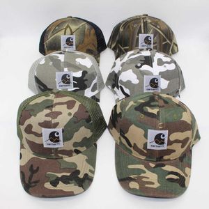 Outdoor camouflage breathable mesh hat truck hat trendy brand work suit duckbill hat men's and women's spring/summer sun shading travel hat