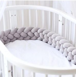 2024 Baby Bed Bumper Knot Pillow Cushion For Boys Girls Four Braid Baby Cot Bumper Crib Protector Cuna Para Room Decor