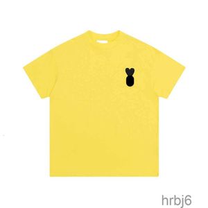 Designer T Shirt Najwyższa jakość Summer Nowy trend Wszechstronny haft brzoskwiniowe serce luźne okrągły szyję krótki rękaw męski koszulka para 8y9n8y9n 8y9n