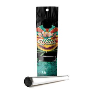 Ny Jefferey infunderad barnsäker påse 1 Pack WCC Banana OG 1.2G Joint Tube Pre Roll Cone avsmalnande rörförpackning