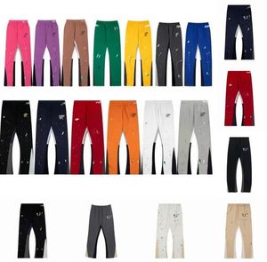 Alta Qualidade Designer Galerias Mens Jeans Dept Calças Sweatpants Salpicado Letras Clássicas Imprimir Mens Mulheres Casal Solto Versátil Calças Casuais Reta A8J