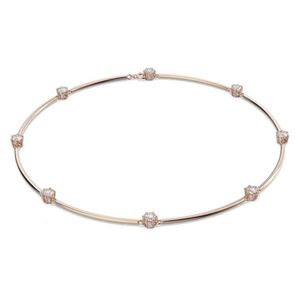 Swarovski Halskette Designer Damen Original Qualität Anhänger Halsketten Klassischer Kragen mit Element Kristall Mode Lässige Halskette für Frauen