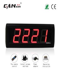 GANXIN Cheap 23inch 4 Digits Character LED Digital Counter Red Color Count DownUp Totalizer 09999 Counter with IR Wireless Co9393554