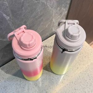 water bottle Lulu Insulated Water Cup Sports Bottle Water Bottles Stainless Steel Back To Life Portable Leakproof Outdoor Cup YQ240110