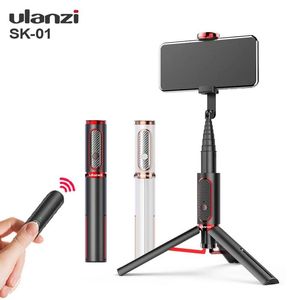 Monopods Ulanzi SK01 Mini Bluetooth Selfie Remote Control TripoD Vertical Shooting Live Vlog stativ Monopod