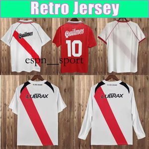 ESPNSPORT 1986 1987 Caniggia Mens Retro Soccer Jersey 95 96 Falcao Ortega Gallardo Crespo Plate 09 10ホームアウェイフットボールシャツ短袖ユニフォーム