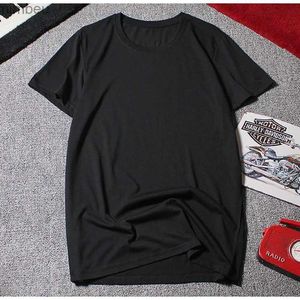 Mäns T-shirts Summer T-shirts Plus Size Big 6xl Men Casual 8xl 10xl Cotton Simple Home Tees Solid Color Blackl240110