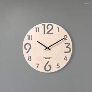 Relógios de parede Chinês De Madeira Relógio 3D Minimalista Sala de estar Decoração Cozinha Arte Oca Relógio Horloge Murale Decoração de Casa