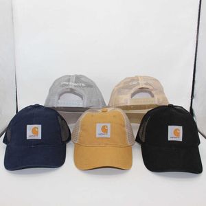Tooling tide brand washed canvas NET hat embroidered truck hat men's and women's tide brand duck tongue hat curved edge hat