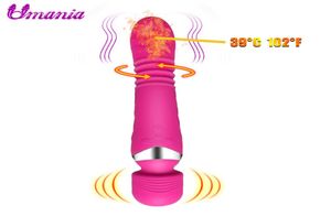 Riscaldamento Gspot Impermeabile vibratore vibratore doppia vibrazione per le donne Silicone bacchetta magica massaggiatore prodotti adulti giocattolo erotico del sesso J19053146721