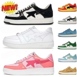 2024 NEW Apbapeata Og Shoes Sneakers Low Ap Black White Blue Camo Green Beige Suede Combo Pink Leather Mens Fashion