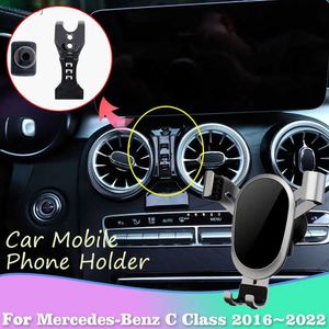 Cell Phone Mounts Holders Mobile Phone Holder for Mercedes Benz C Class W205 GLC 250dX253 C253 2016~2022 Air Vent Clip Stand Support Accessories YQ240110