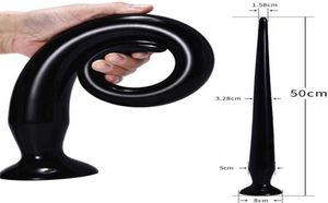 50cm super longo anal cauda anal plug massageador de próstata cobra vibrador ânus masturbador produtos para adultos brinquedos sexuais para homem mulherp08049598714