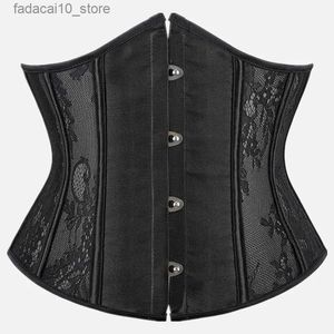 Midja mage shaper sexig underbust korsett topp kvinnor midja gotisk bustier formkläder kvinna kläder faja underkläder blues bindemedel kropp shaper q240110