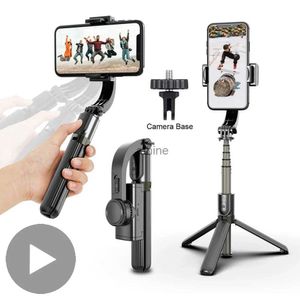 Stabilizzatore cardanico per monopiedi selfie per telefono cellulare Android Smartphone Cellulare Action Camera Maniglia Grip Selfie Stick Video Treppiede YQ240110