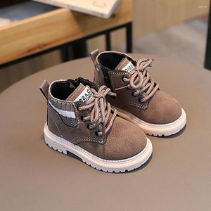 Stiefel Mode Leder Weiche Anti-Rutsch Kinder Kinder Casual Schuhe Sport Laufen Für Jungen Mädchen Winter Weihnachten Geschenk