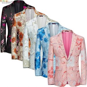 Herrdräkter blazrar hösten ny rosa broderad kostym jacka mäns bröllop fest klänning kappa fashionabla smala manliga blazers stor storlek M-5xl 6xl T240110