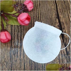 Tea Strainers 20000Pcs Creative Round Shape Bags Disposable Food Grade Filter Paper Coffee Fill In 1-4G Mini Drop Delivery Home Gard Dhemx