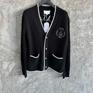 2024SS Fall Winter Men's Sweaters Letter broderad stickad Cardigan tröja