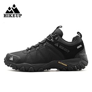 Hikeup Son Erkekler Yürüyüş Ayakkabı Örgüsü Nefes Alabilir Slip Slip Dış Mekan Sabahları Kaya Tırmanış Trekking Avcılık Botları Erkekler Süet Deri 240109