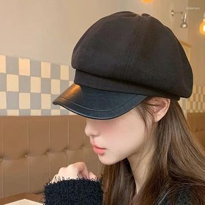 Berretti da donna Merino Fashion Sboy Cappelli con visiera Spring Street Beret Cabbie Cap Ladies 8 Panels Cappello vintage