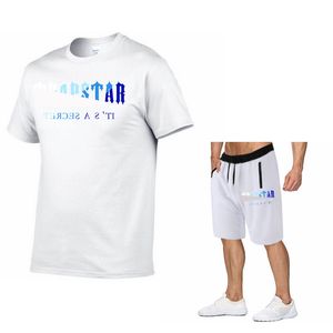 Novo designer de moda carta impressa camiseta esportiva masculina e feminina shorts conjunto de duas peças