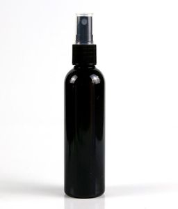 50 peças 10ml 30ml 50ml 100 ml frascos de spray de plástico preto pulverizador preto recipientes de perfume banco escuro3264910