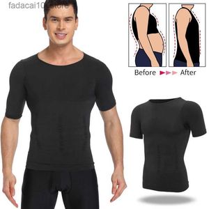 Waist Tummy Shaper Mens Body Shaper Belly Control Shapewear Man Shapers Modeling Underwear Waist Corrective Posture Slimming Vest Corset Q240110