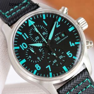 Iwcity Watch Pilot Pilot Designer Chronograph Na rękawo na rękę Onwo Najwyższą jakość mechanicznego Ruch mechaniczny Pełna 6-pinowa funkcja Data pracy Dostosowanie UHR Montre PRX Luxe z pudełkiem