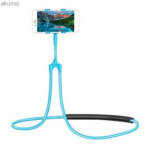 Suportes de montagem de telefone celular universais para telefone celular mão livre suporte flexível suporte pendurado pescoço desktop rotação de 360 graus colar suporte telefone móvel YQ240110