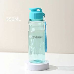 Su Şişesi 550ml Spor Su Şişesi Spor Salonu Kampı Piknik Yürüyüşü Taşınabilir Yeniden Kullanılabilir Plastik Bardak Dış Mekan İçme Araçları Kantin Hayır BPA YQ240110