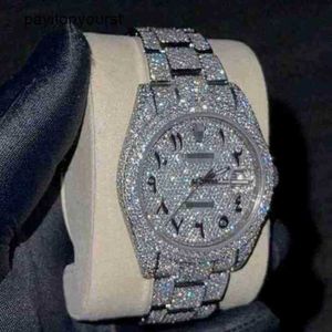 Rolaxs-Uhr-Diamantuhren-Armbanduhren 2024 Mosang-Stein-Anpassung kann den Tt des automatischen mechanischen Uhrwerks für Herren RJ bestehen