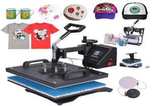 12X15 Inch double display Combo 8 In 1 Sublimation T Shirt Heat Press Machine For Print T shirtPhone CaseCapKeychain7026868