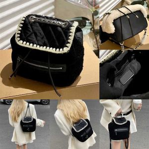 Designer Bolsas de lã Chan Designers de cordeiro feminino Backpacks Backpack Bag Bag Womens Fall Winter Fashion Fashion Moda