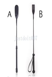Bondage Real Leather Horse Whip Riding Crop Straight Strict Flogger Restraint Cosplay 876E4900139