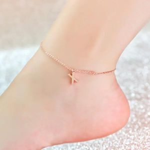 Anklets 사용자 정의 편지 Anklet Dangle 초기 발목 개인화 된 여성 보석 BFF 선물