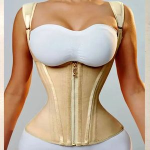 Hög komprimering Full Body Shaper midjetränare korsett Kvinnor Modellering Belt Tank Top Mage Control Vest Fajas Colombianas Girdles 240109