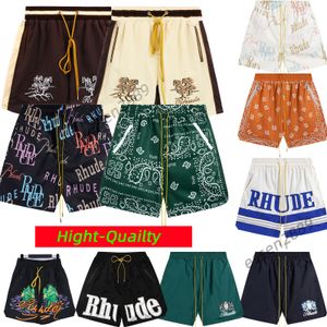 Rhude Designer Mens Shorts Summer New Fashion Sports Shorts Mens Beach Shorts High Quality Street Hip Hop Style Multi Style Shorts US Size S-XL