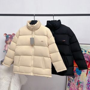 Hög version Design Sense Autumn New Men's and Women's Casual Coke Wave Letter Down Jacket