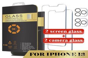 2er-Pack Displayschutzfolie und Kameraglas für iPhone 14 13 12 Pro Max 11 XR XS 8PLUS X gehärtetes Glas mit Box 7570110