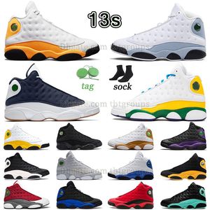 Jumpman 13 13s Dhgates gorące buty do koszykówki niebieskie szary plac zabaw pszenicy Lucky Green Mens Damens Sneakers Black Cat o północy Del Sol Trenerki outdoorowe duże rozmiar 47,5