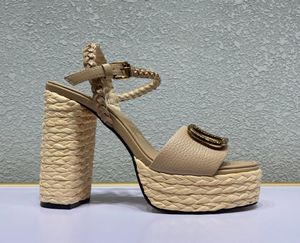 Designer-Sandalen aus echtem Leder, hoher Absatz, 13 cm Absatz, Knöchelschuhe, Rubberpack, solide, rutschfeste Plattform, bequem, für den Alltag, im Freien, la5720538