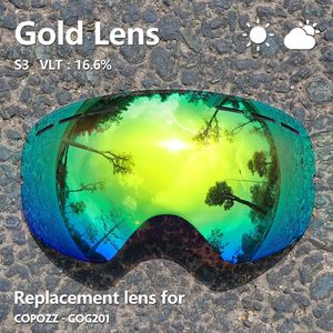 Sunny Cloudy Lens for ski goggles GOG-201 anti-fog UV400 large spherical ski glasses snow goggles eyewear lensesOnly Lens 240109