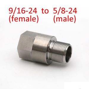 Filtr paliwa 9/16-24 Kobieta do 5/8-24 Adapter męski gwint ze stali nierdzewnej SOENT Gwinty Zmieniacz SS Przekrętnik Przekrętnik Dostawa OTC86