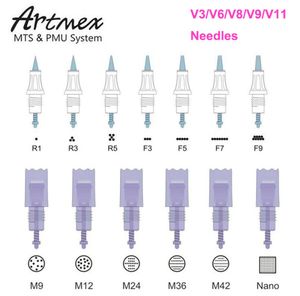 20st ArtMex V3 V6 V8 V9 V11 Ersättningsnålar Patroner PMU System Body Art Permanent Makeup Tattoo Needle Derma Pen6984742